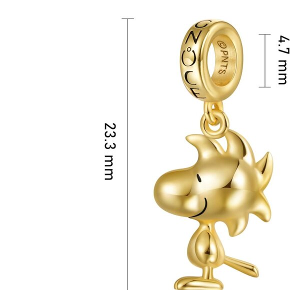 Peanuts Snoopy Sterling Silver Pendant Dangle Charm for Women Valentine - Picture 3 of 5